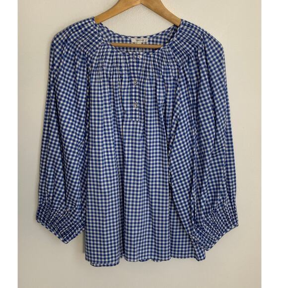 Tyler Boe Long sleeve Gingham top‎ NWT size large - Picture 1 of 7